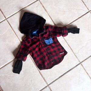 Hudson • Hooded, Layered Button Down Shirt